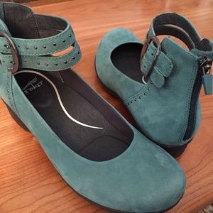 Dansko Lois suede shoes with studded ankle strap